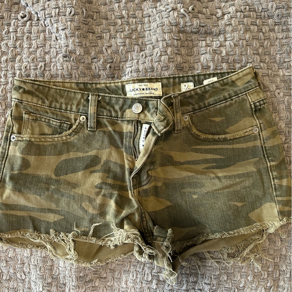 Lucky Brand Camouflage Jean Shorts